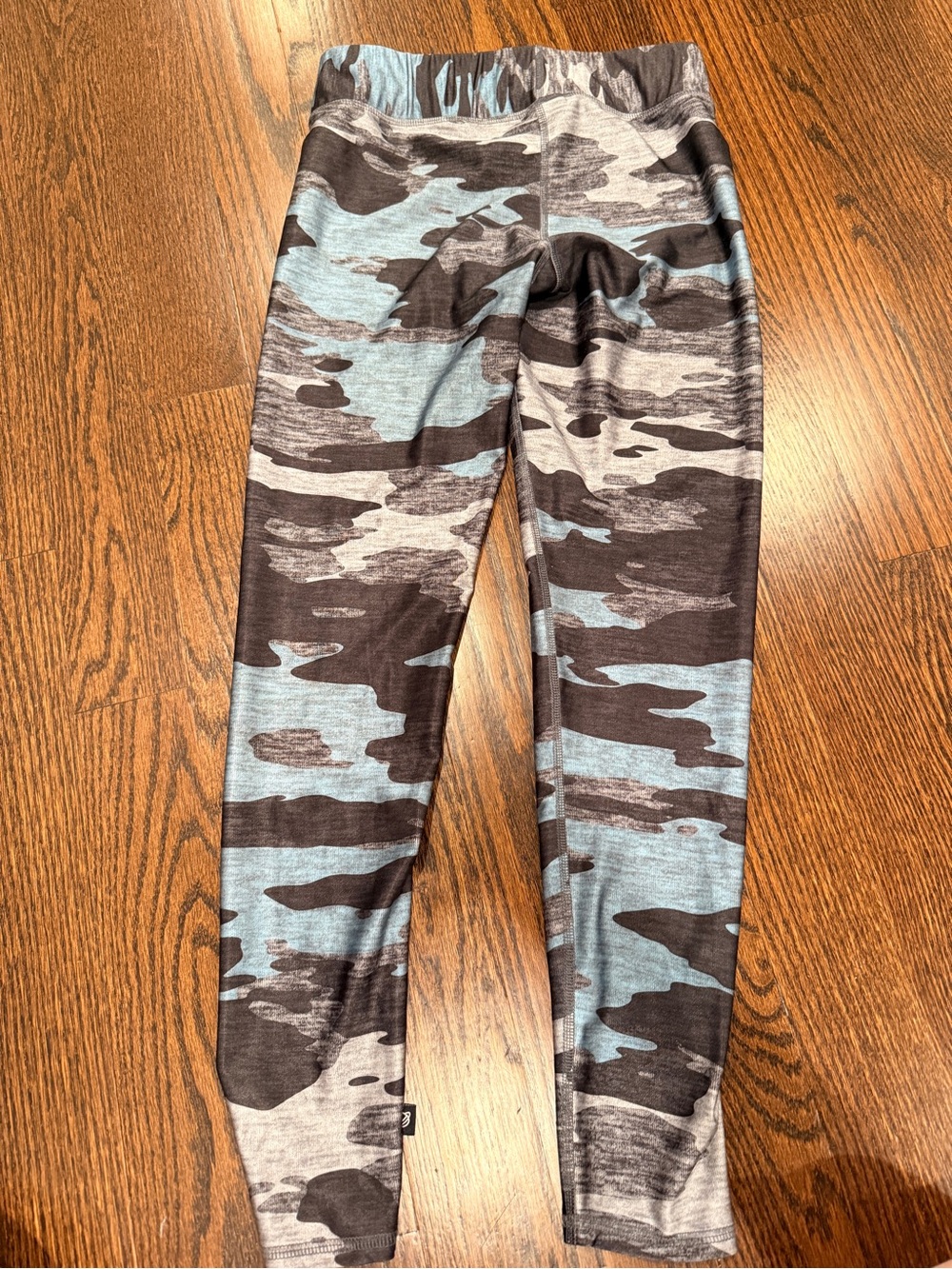 Terez Kids Blue and Gray Camo Leggings
